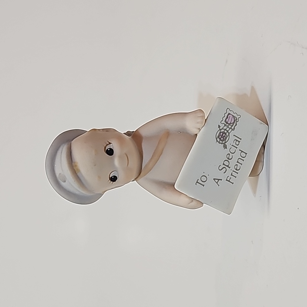 Vintage Jesco Kewpie Baby "To A Special Friend" Mailman 1993 Bisque Figurine